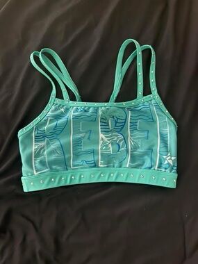Rebel Teal Studded Sports Bra